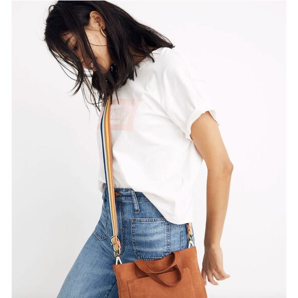 NWT Madewell Rainbow Stripe Bag Strap - Picture 1 of 3